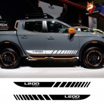 Car Accessories Customized Auto Sports DIY Vinyl Film Styling Decals Car Long Side Stripes Stickers for Mitsubishi L200 Triton